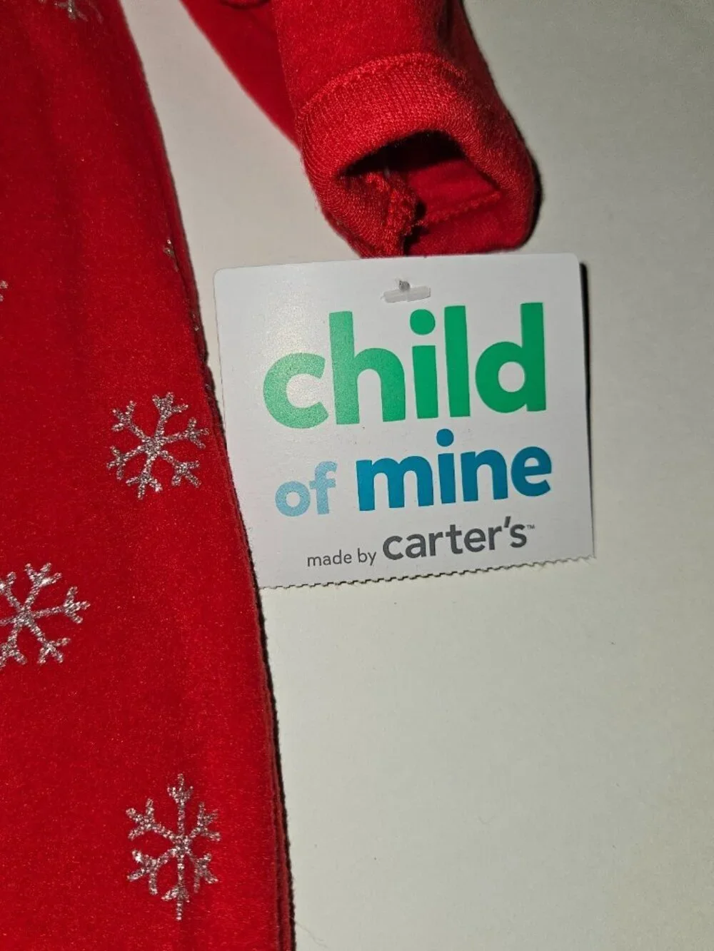 NEW Red Christmas Footie Pajamas 3-6 Months Reindeer Snowflake Carter's Child of